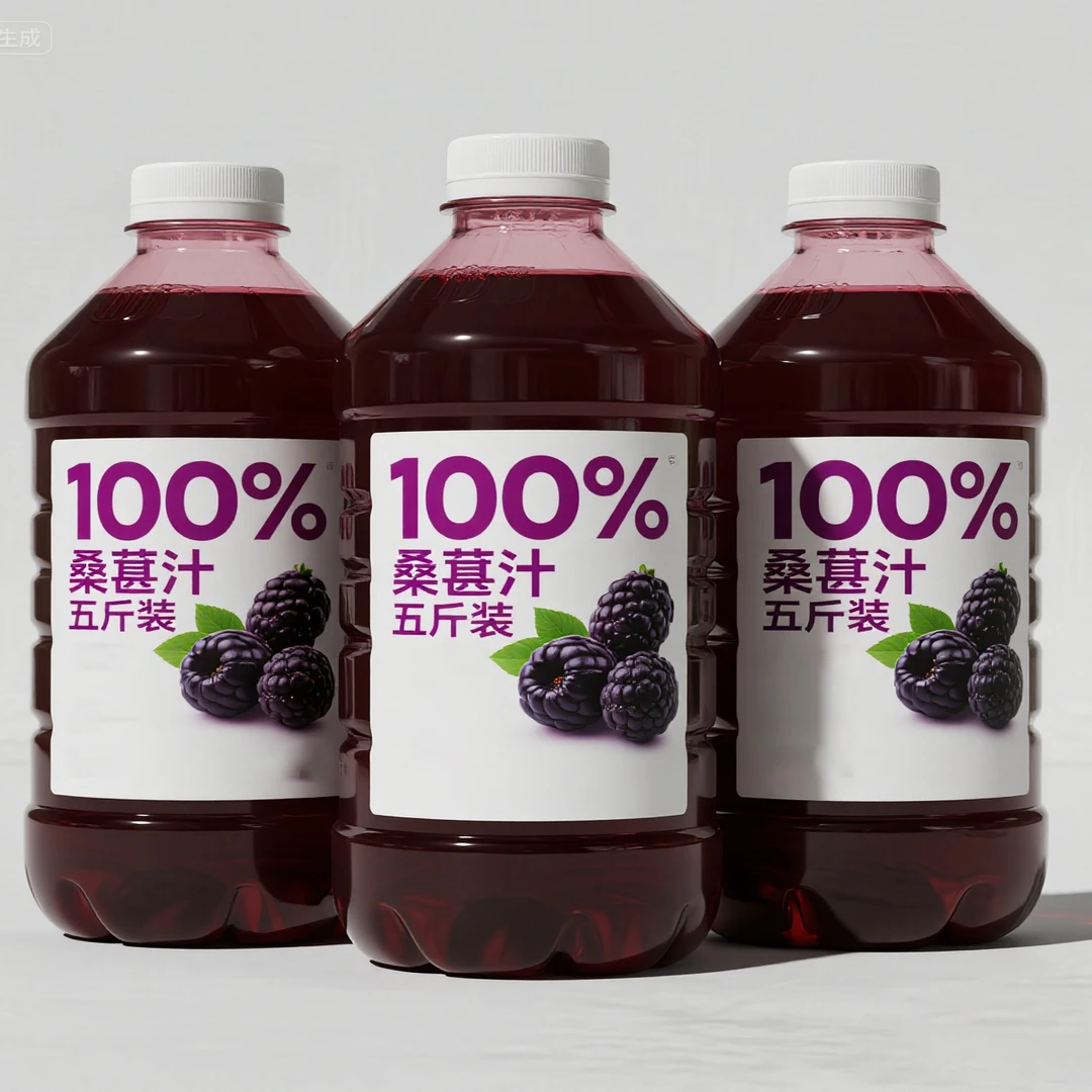 【五斤装】100%NFC桑葚汁839ML饮品商超大桶果汁清爽夏季健康食品