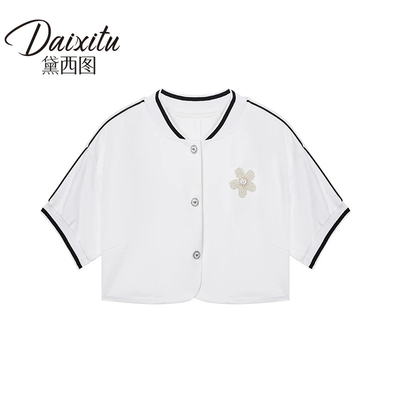 小花运动休闲风插肩短袖外套1011000T32W0004