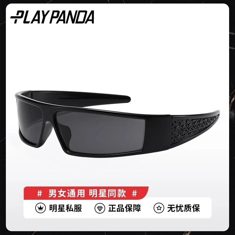 PLAYPANDA发箍墨镜女2025新款高级感网红款曲面太阳眼镜防紫外线