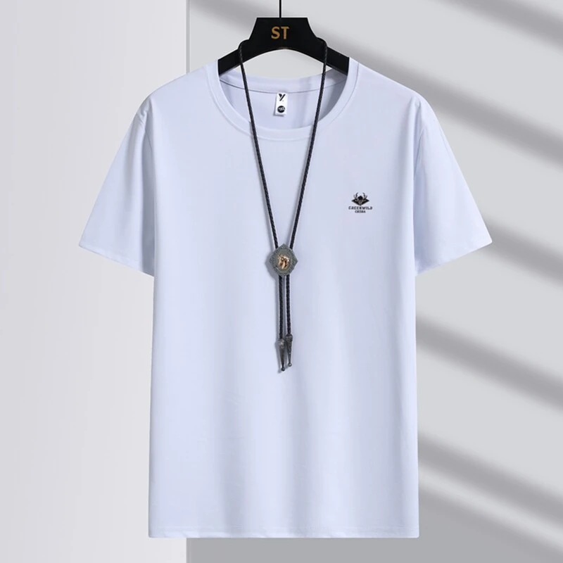 男款运动冰丝华夫格短袖恤夏季冰丝短袖恤群百搭宽松修身休闲时尚