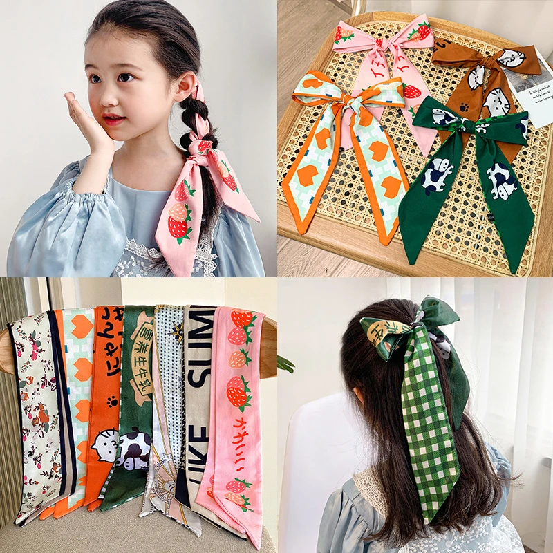 【儿童发带】宝宝绑发飘带丝巾韩国春夏蝴蝶结丸子头编发饰女孩头饰