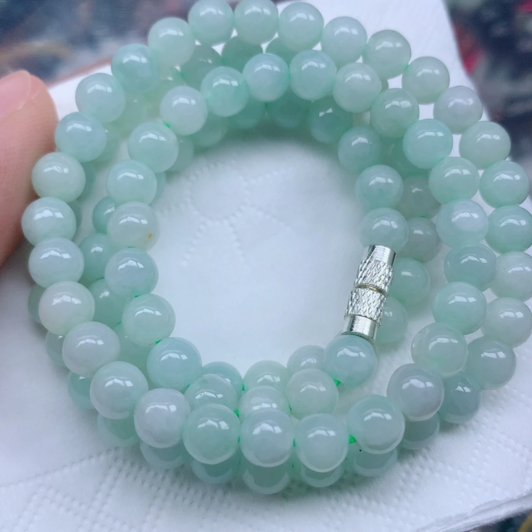 翡翠未镶嵌颈饰珠子翡翠