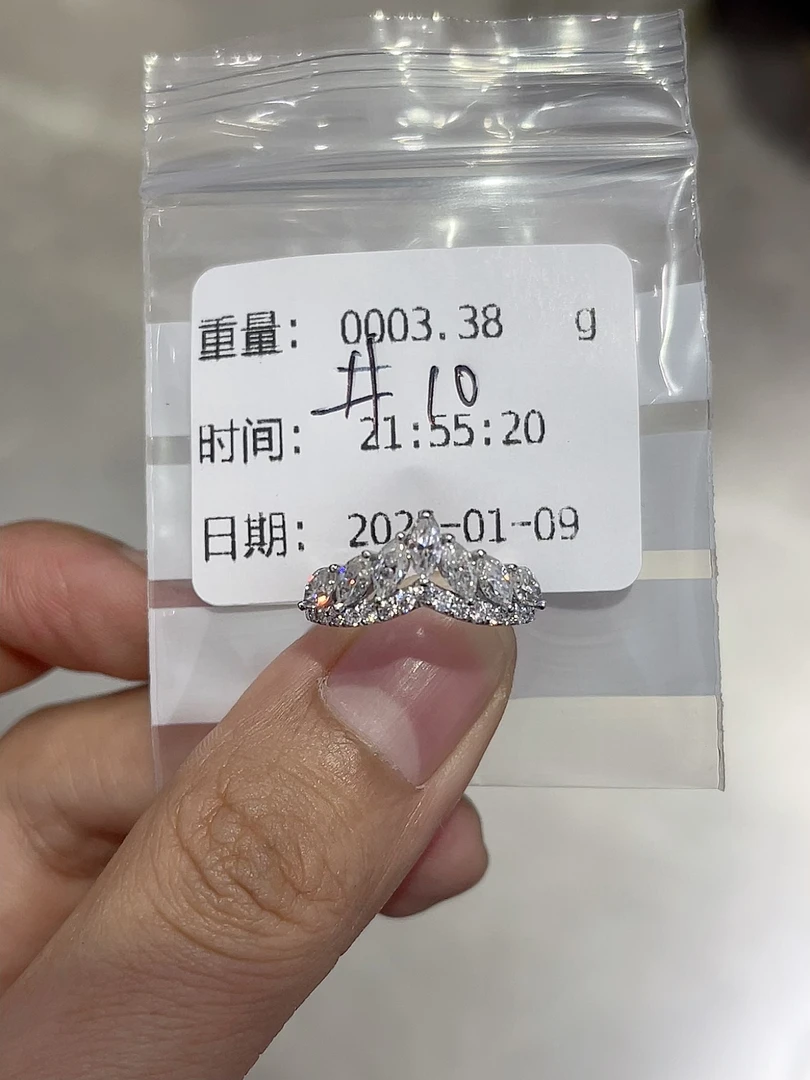 铂金精品马眼排戒