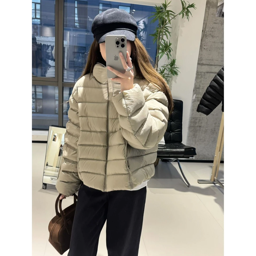 WENNI 秋冬新款立领北欧极简风排骨绗棉Y绒服25213