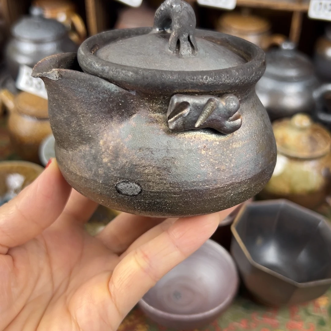 柴烧茶器柴烧茶器宝瓶微瑕