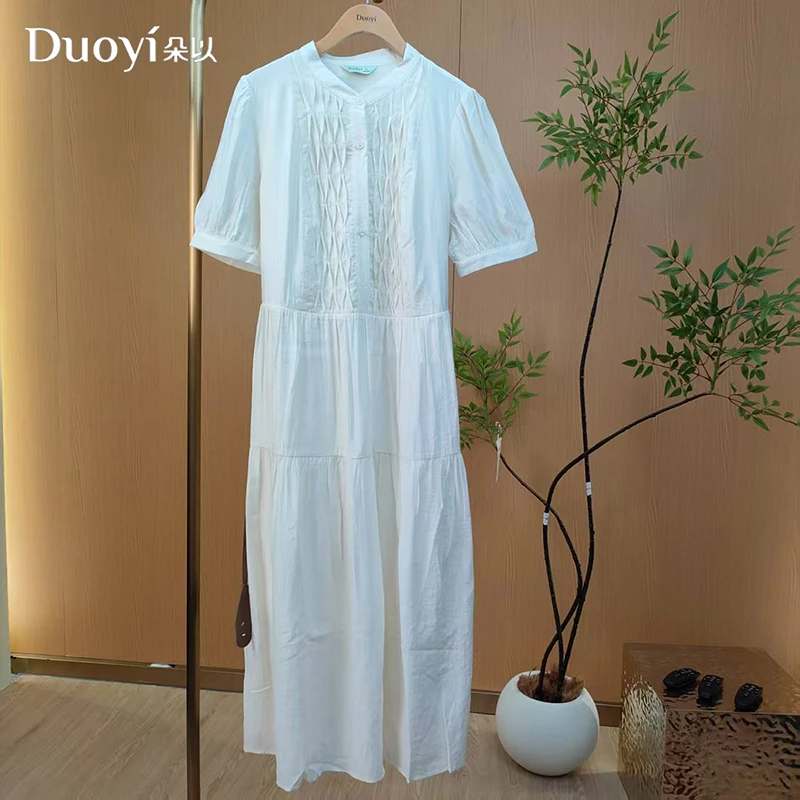 朵以2025夏季新品女显瘦百搭时尚连衣裙显瘦减龄39BX835052