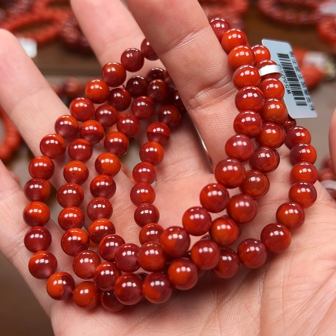 南红玛瑙未镶嵌手链