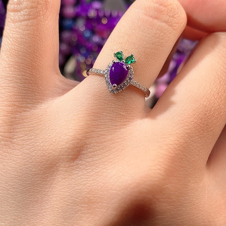 苏纪石（舒俱来）戒指银S925镶嵌