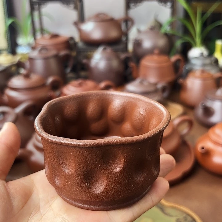 茶杯紫砂主人杯 底槽清 120cc