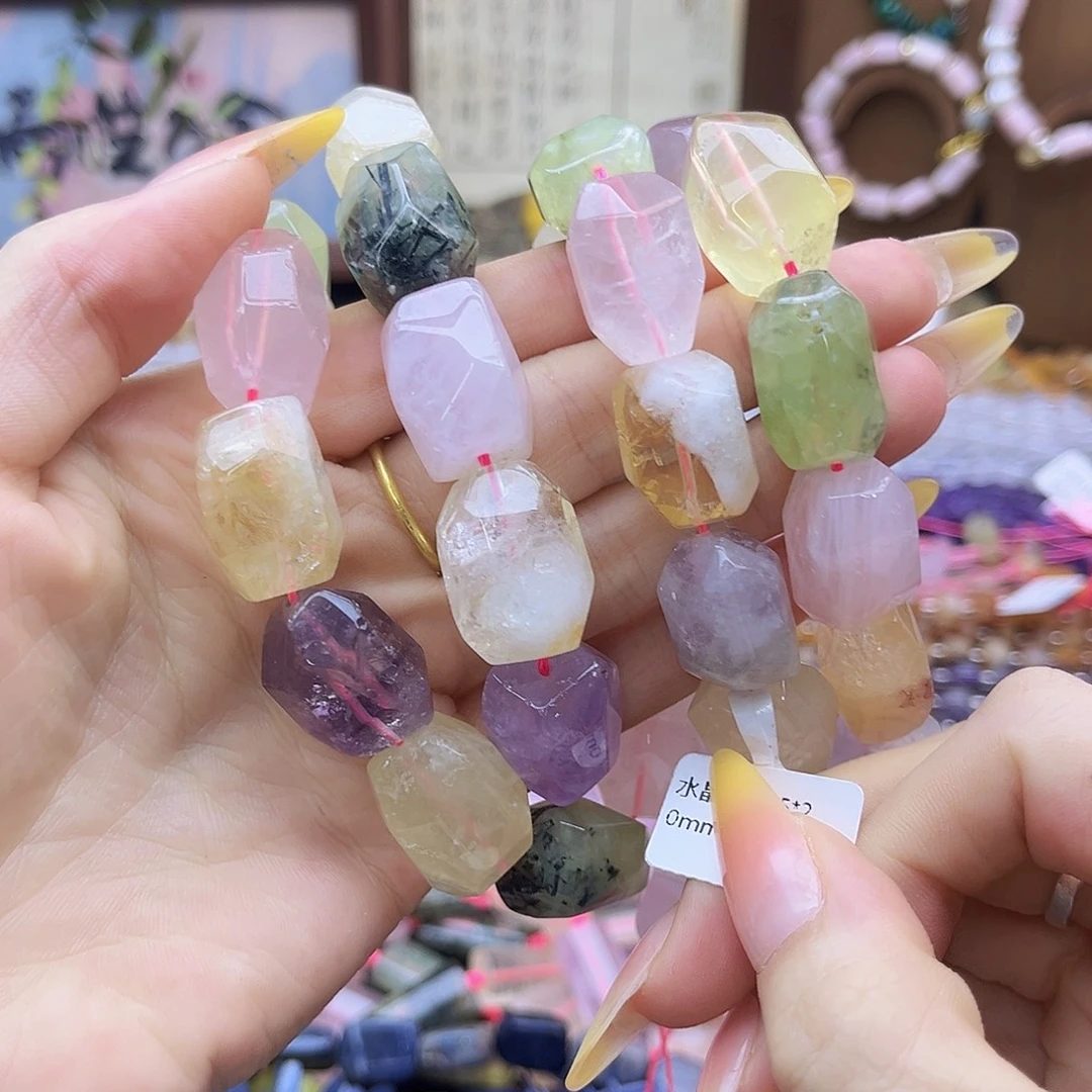 未镶嵌玛瑙/玉髓珠宝半成品/水晶多宝15*20mm 10号