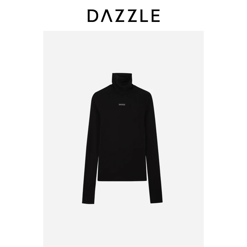 DAZZLE地素羊绒混纺两件套高领打底衫修身毛衣2H4AB221B