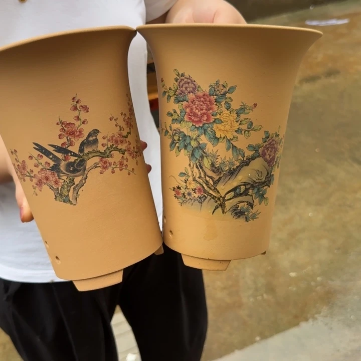 紫砂紫砂花盆破损补发高度22口径17俩只