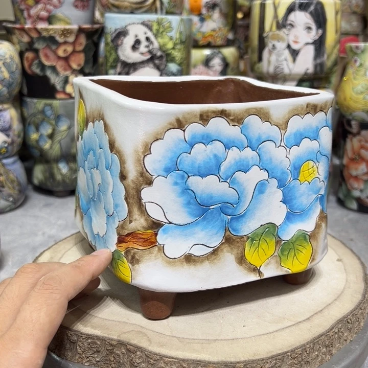 景德镇红陶精品手绘陶瓷