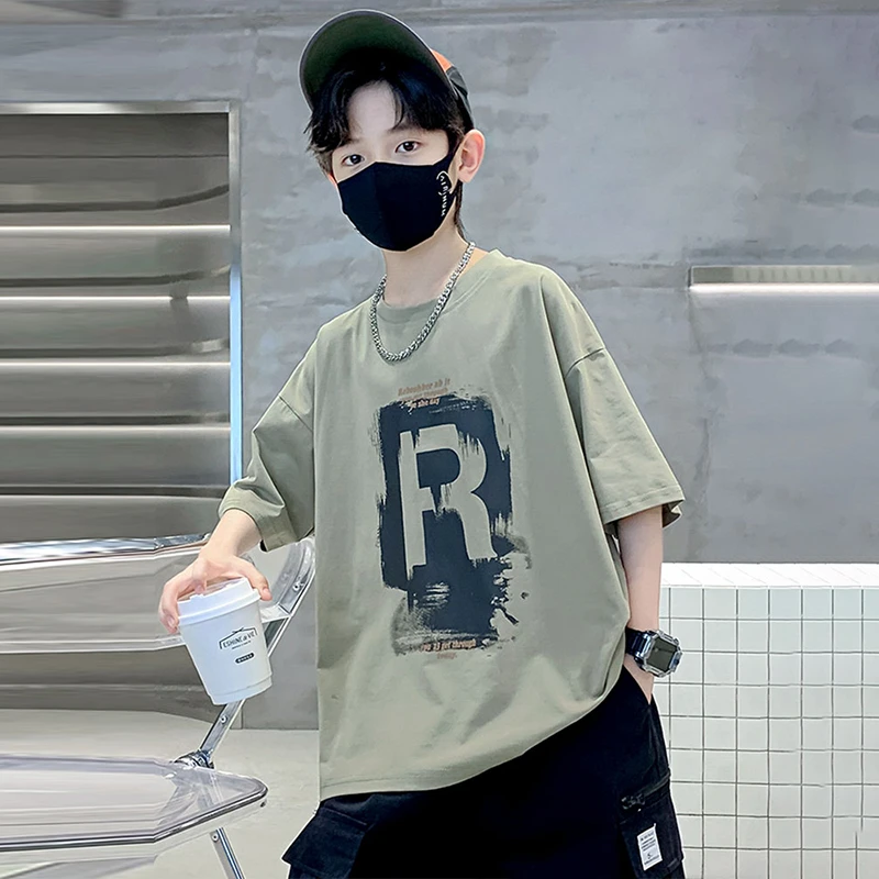 【贝尔熊】纯棉童装男童短袖t恤夏季新款儿童宝宝半袖上衣中大童潮T