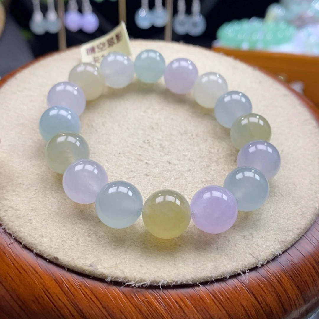 翡翠吊坠(不含链)未镶嵌翡翠糖果色手串卡11+