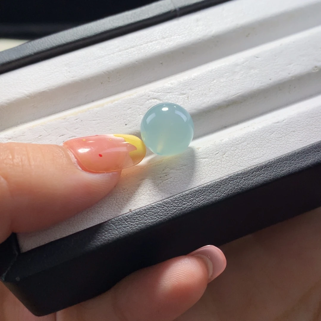 翡翠未镶嵌手串卡11.9baby蓝