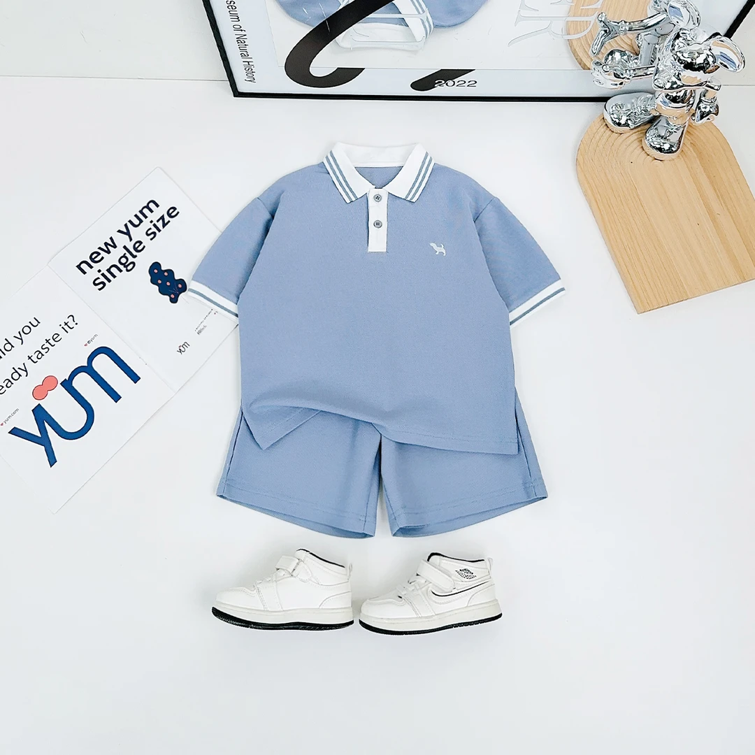 儿童套装夏季2025新款男童短袖两件套洋气潮 DMC7685悠悠童话童装