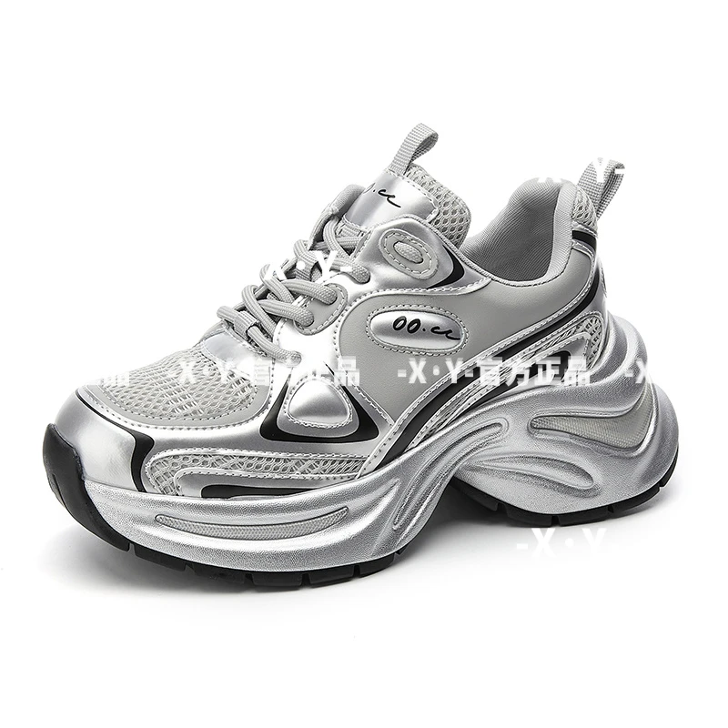 【XY 白鹿同款】14803春季新款潮流设计老爹鞋女厚底女鞋ins