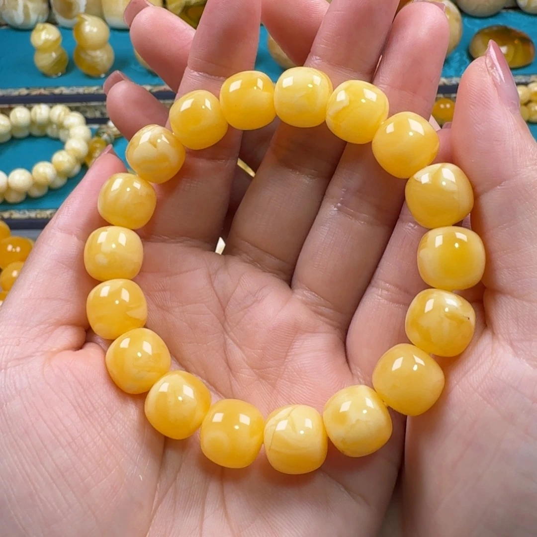 琥珀未镶嵌手链同料