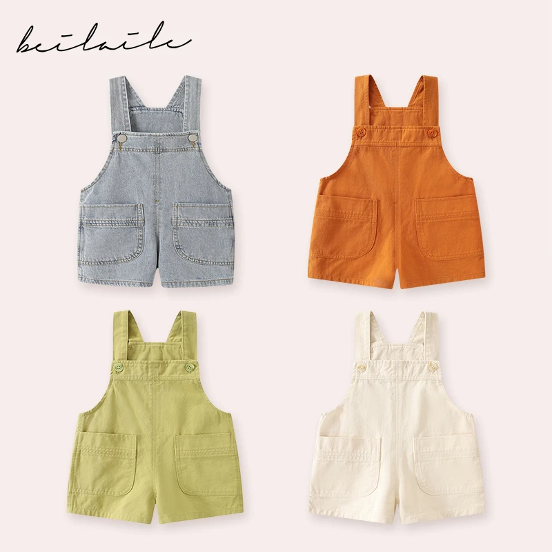 【软软背带裤 小乐妈咪】女童春夏婴儿背带裤儿童装男童宝宝夏装D11