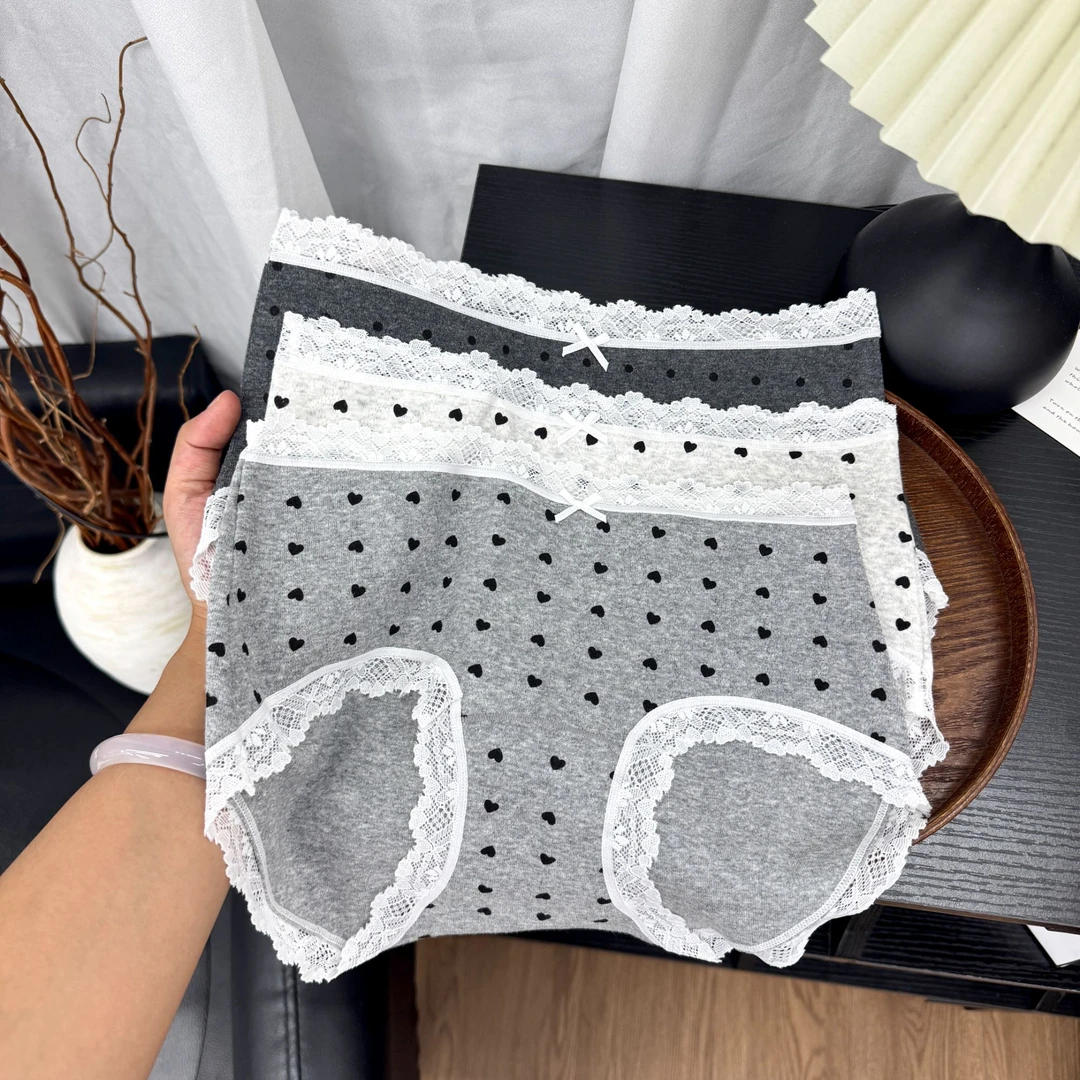 【80-130】2025婴儿棉中腰韩系时尚精致少女100棉抑菌裆内裤 V570