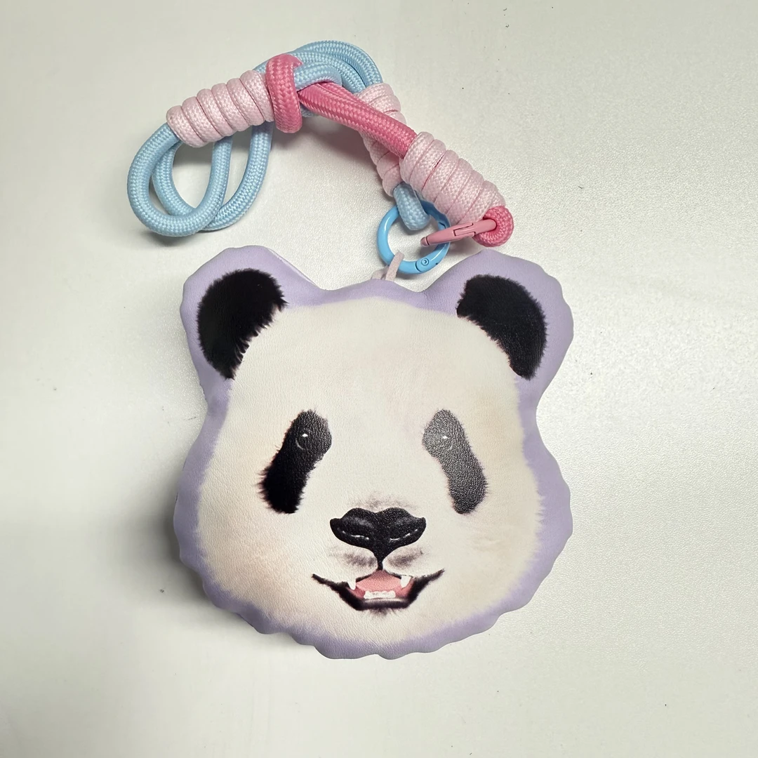 【遇见panda】原创插画大熊猫萌二咩咩叫发音挂件包挂