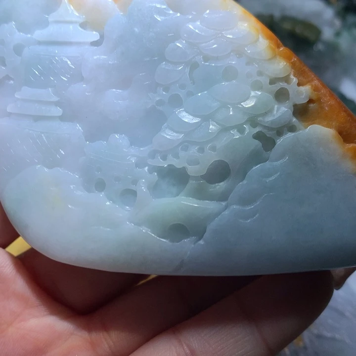 翡翠未镶嵌颈饰保真天然A货翡翠