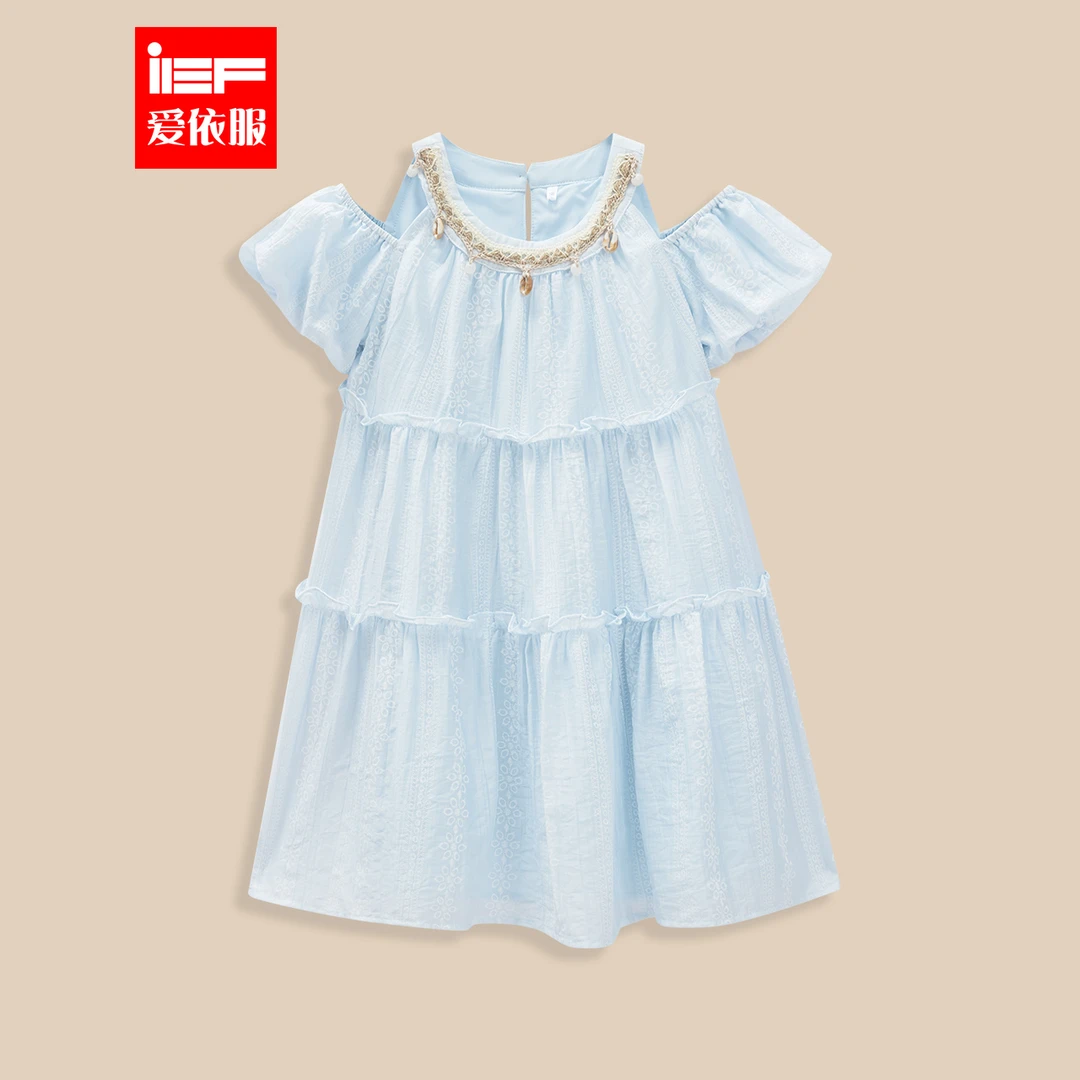MINIIEF【爱依服童装】2025夏季新款甜美洋气女童连衣裙流光风