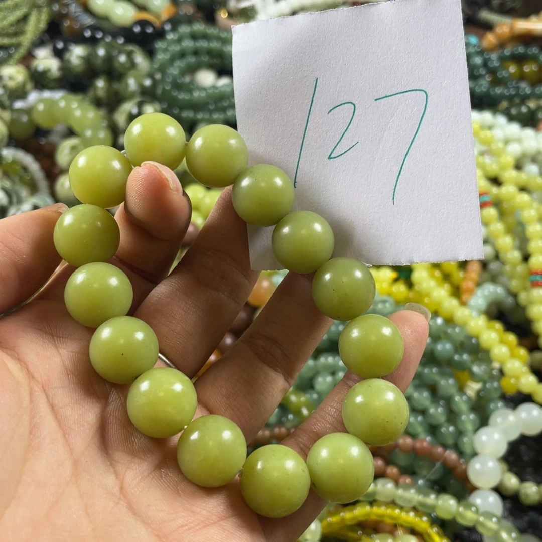 未镶嵌蛇纹石玉手链