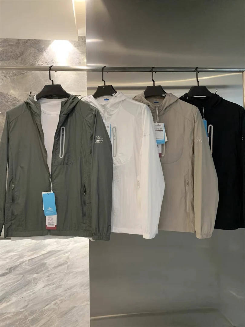 户外冰丝凉感钓鱼皮肤衣轻薄透气防晒服运动休闲百搭连帽外套夹克