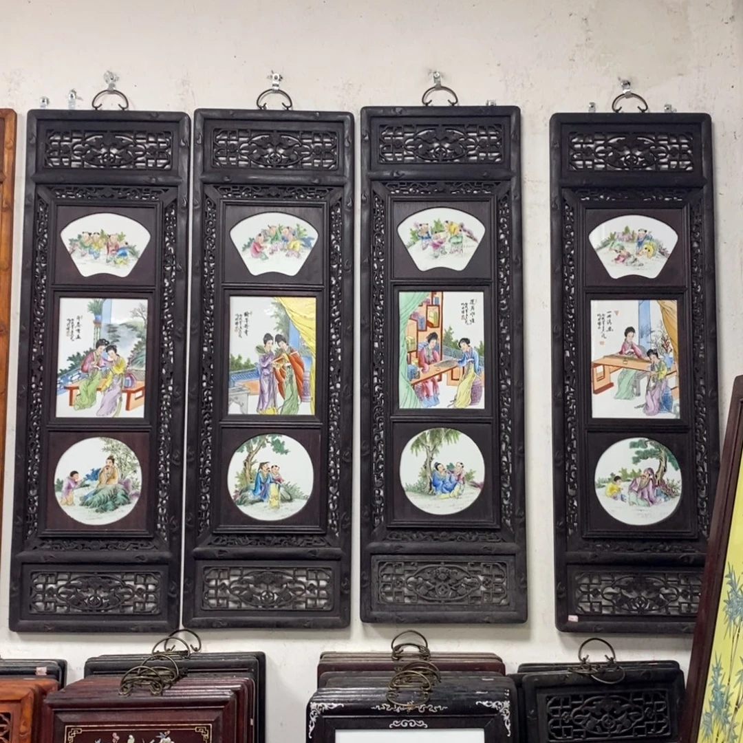 瓷片120*38*4 景德镇瓷板画柴窑烧制