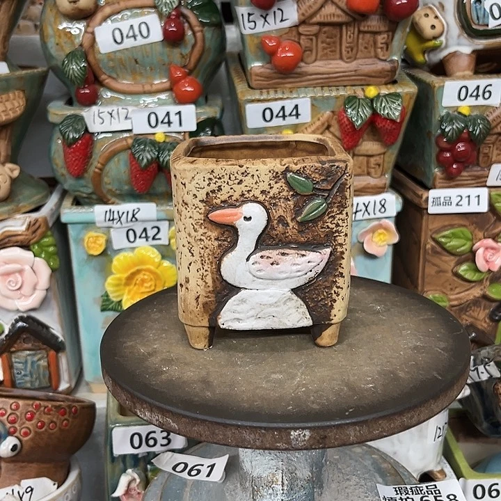 紫砂花盆粗陶材质多肉花盆