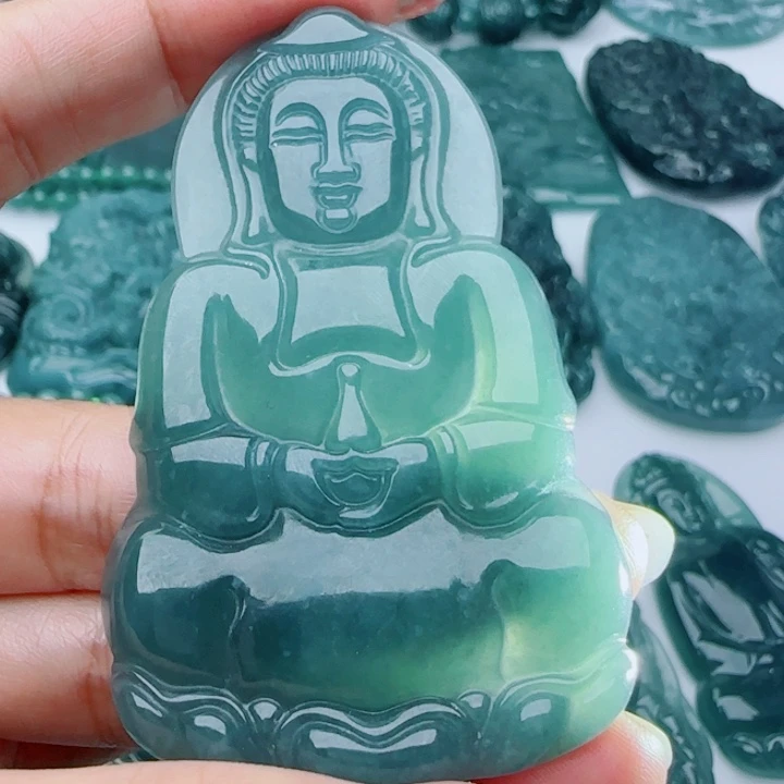 翡翠未镶嵌颈饰多样性发货天然A货翡翠