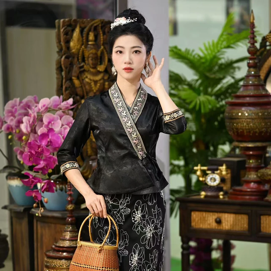 隋金金云南复古隋金金民族风傣装少数民族中式网红气质女装新款