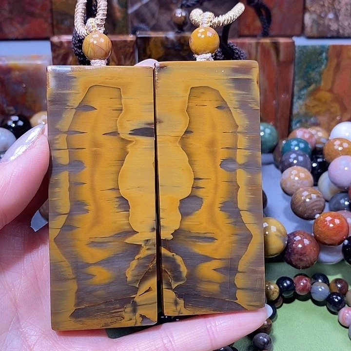 ****象硅化玉未镶嵌天然北票树化玉吊坠