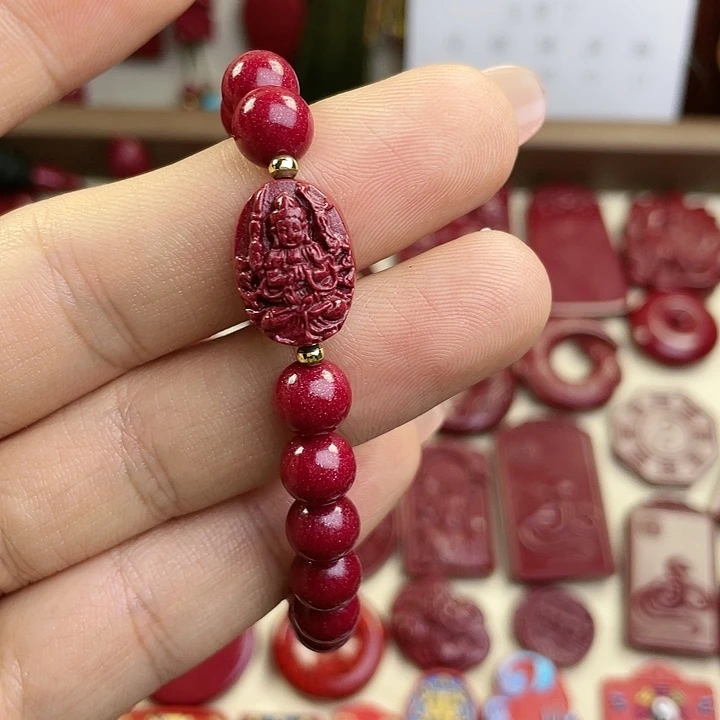 查罗石朱砂未镶嵌