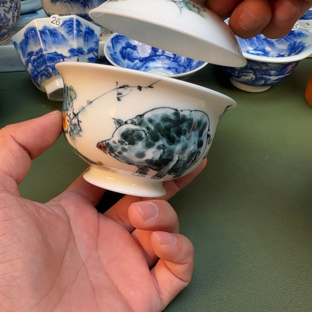 纯手工纯手绘茶具石头34