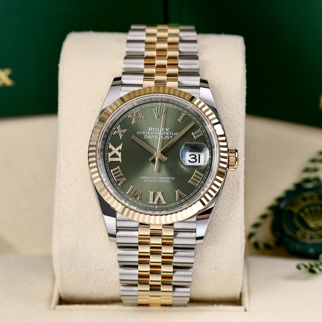 95新 Rolex/劳力士 126233-0025绿萝69钻刻 36mm 2023年9月保卡