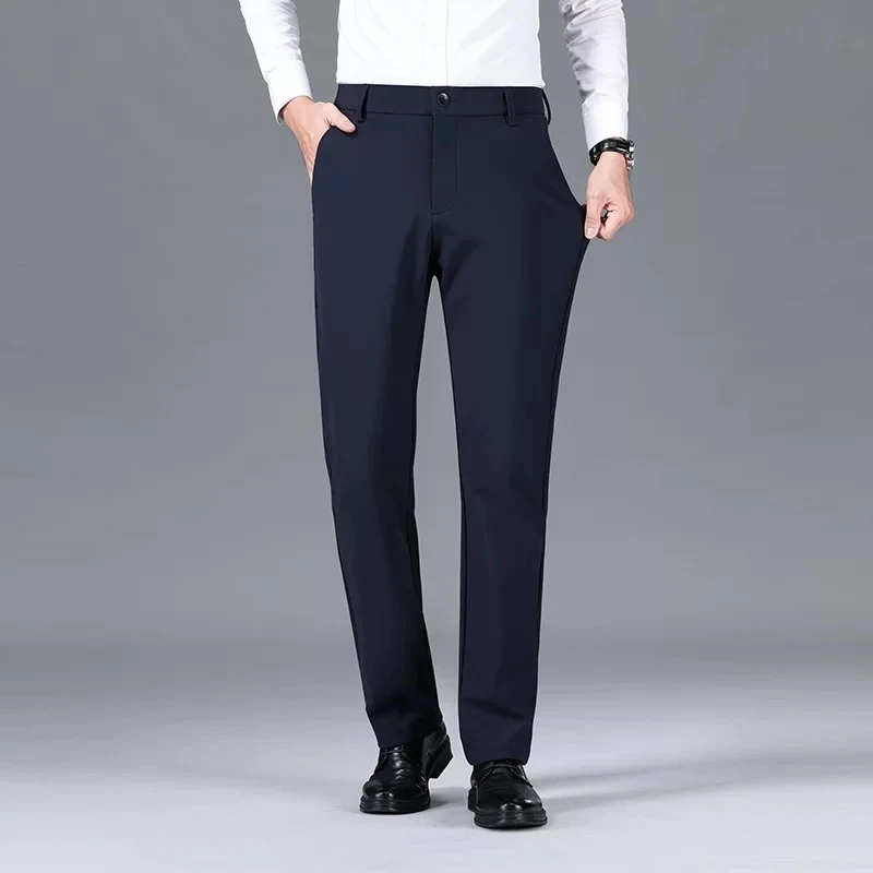 线下同步款！四面弹力！春秋季新品！男士加厚直筒宽松休闲裤！3016