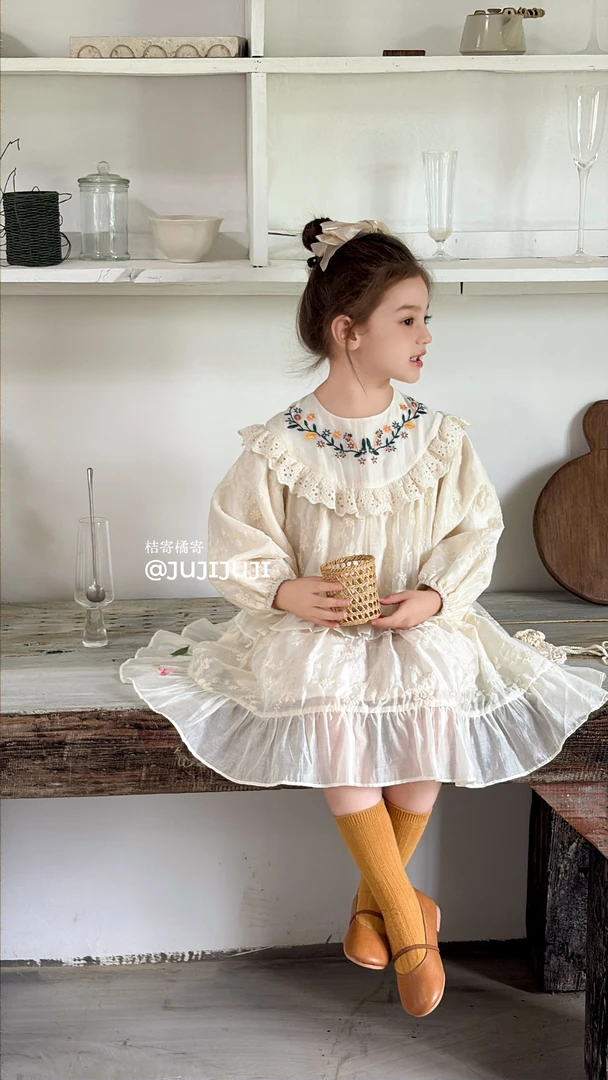 JUJI橘寄-秋款上新【月光舒曼】长袖法式女童连衣裙A82017秋季