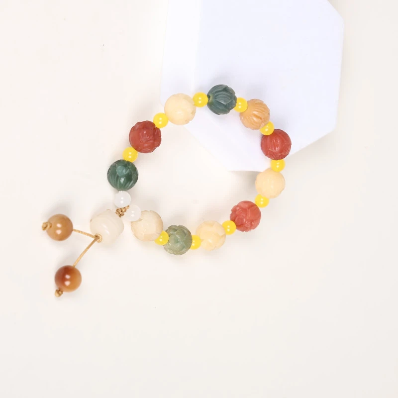 ZA1086无礼盒雕花菩提原创设计单圈手串女生款