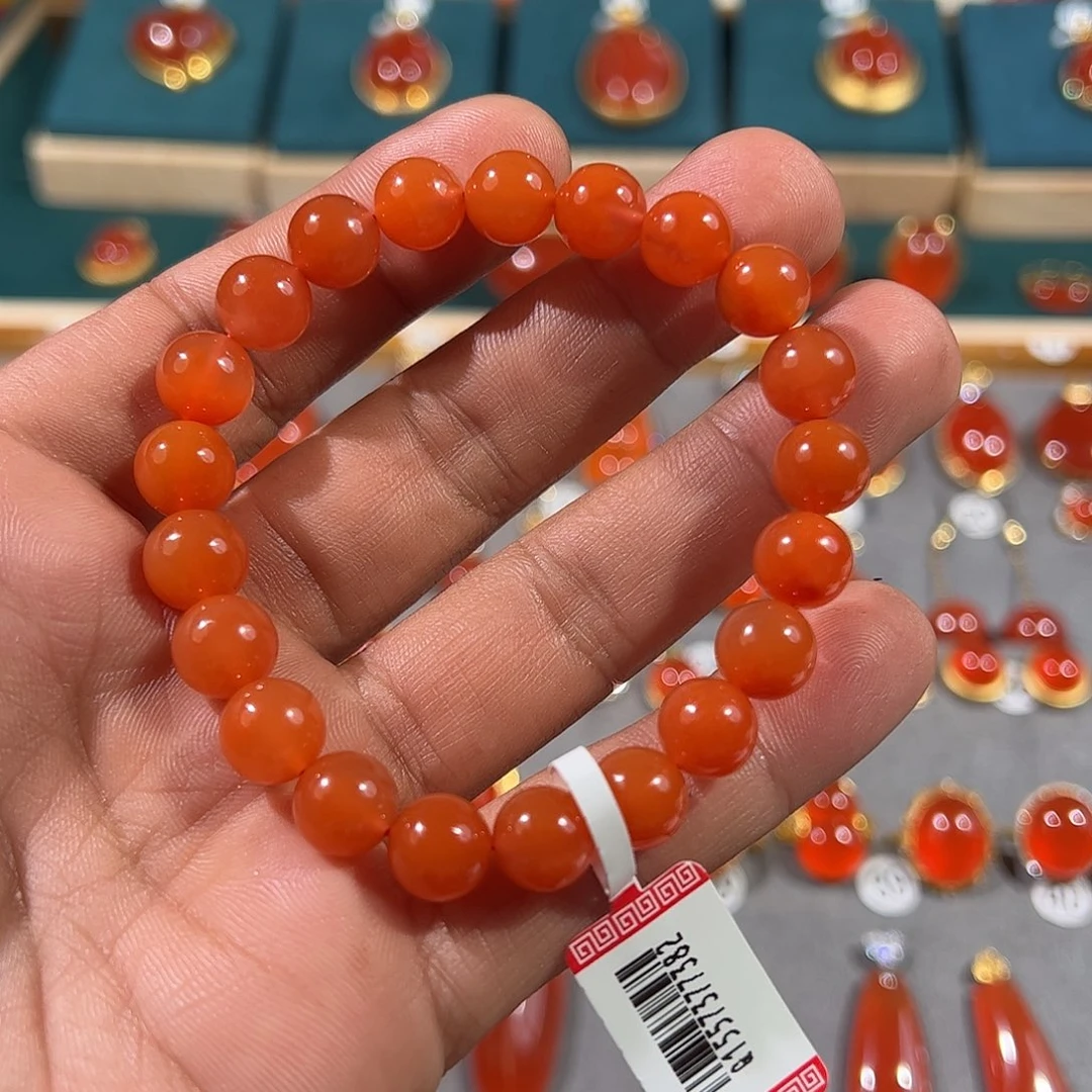 南红玛瑙未镶嵌手链