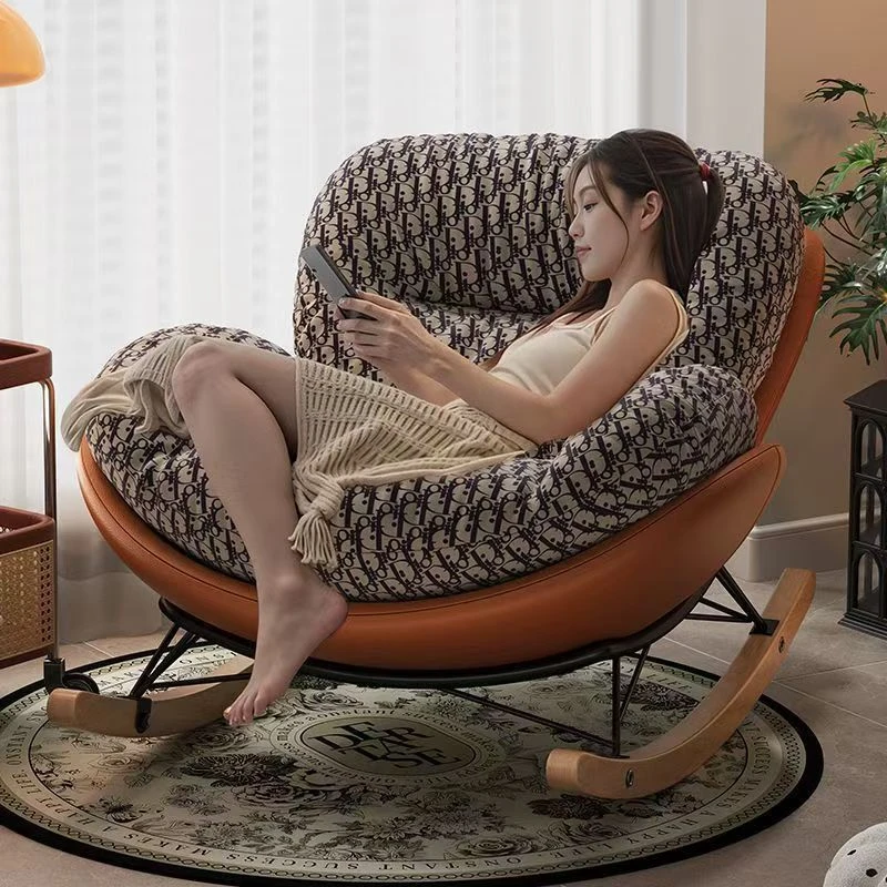 蝴蝶摇摇椅升级底座猫抓皮大号超软午睡躺椅阳台休闲单沙发椅