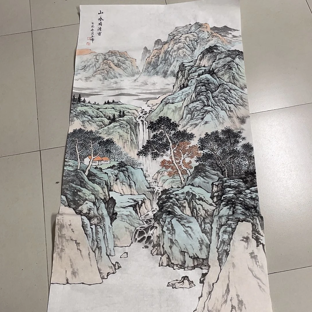 国画四尺138.69画芯 捡漏