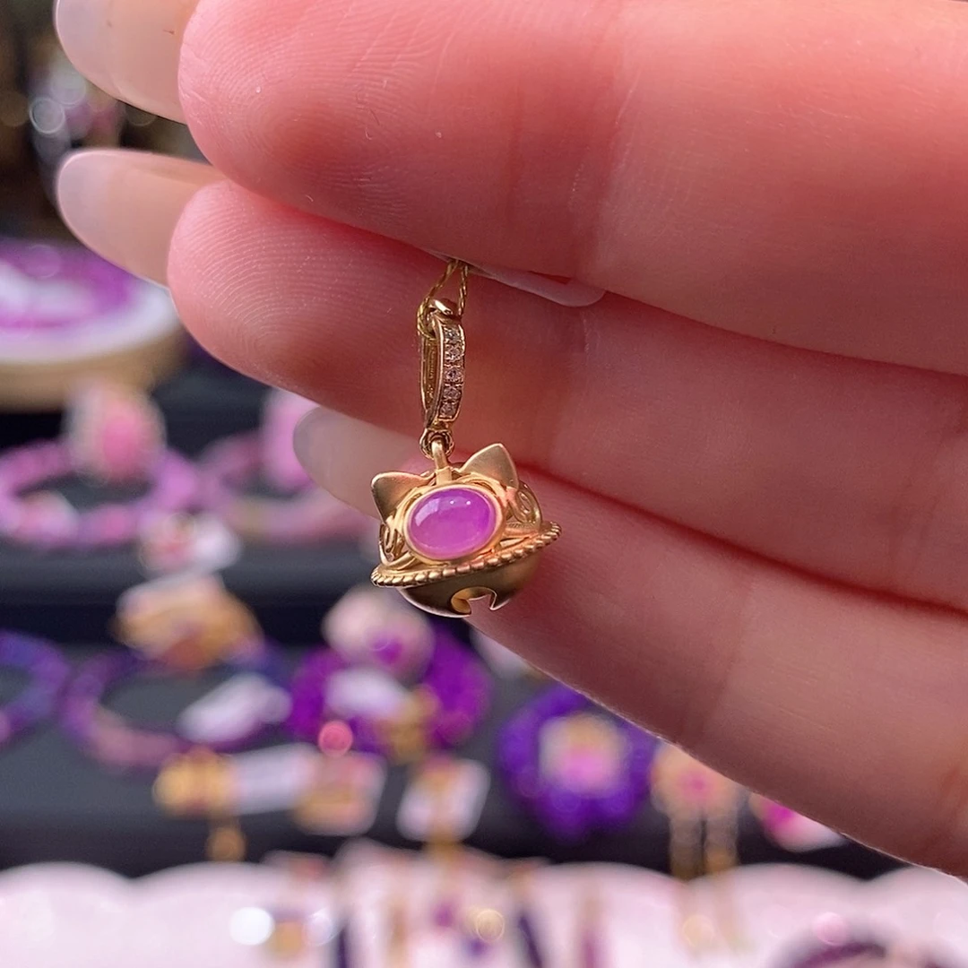 苏纪石（舒俱来）18K金镶嵌吊坠(不含链)