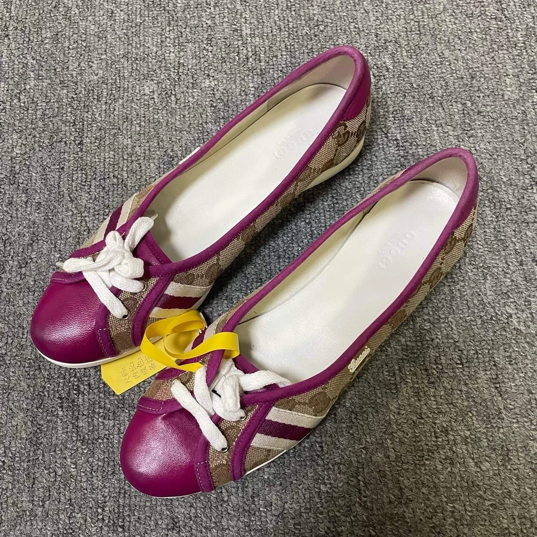 95新 GUCCI/古驰 舒适低帮系带时尚板鞋 37码/10360
