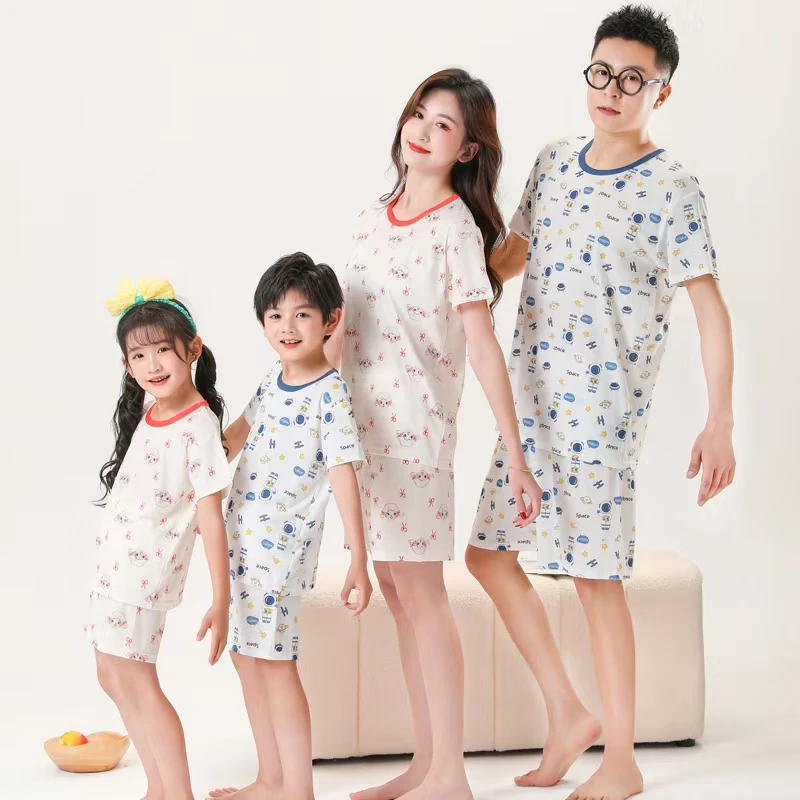 【亲子装】儿童家居服夏季亲子款清凉透气男女童空调服