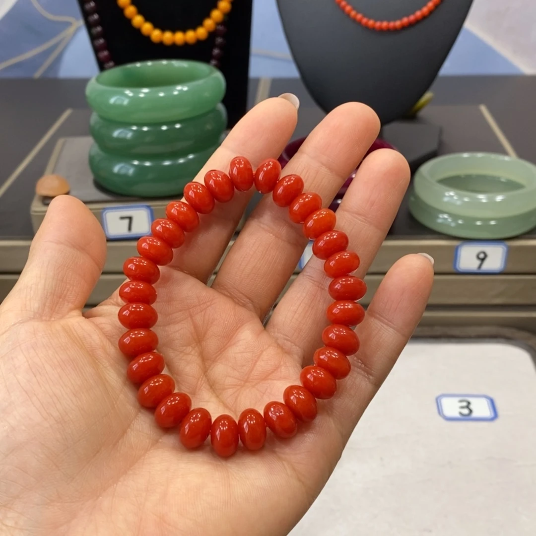 南红玛瑙未镶嵌手链