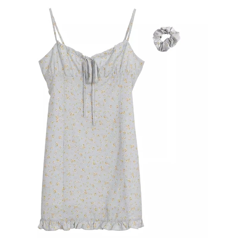 【秋秋清仓】夏季时尚吊带裙碎花舒适气质显瘦女装连衣裙241U0619