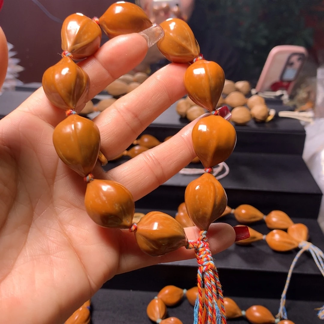 橄榄核手串/手链郭*平三花手串